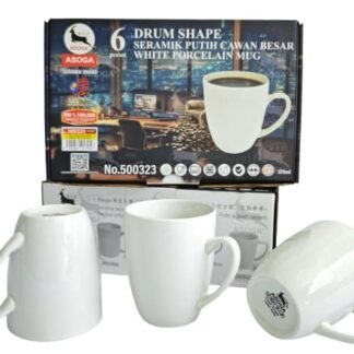 370ml drum shape white mug 6